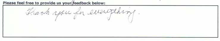 Thank you for everything