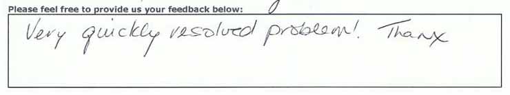 Very quickly resolved problem! Thanx